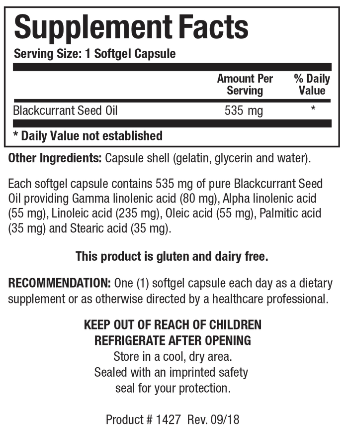 Blackcurrant Seed Oil