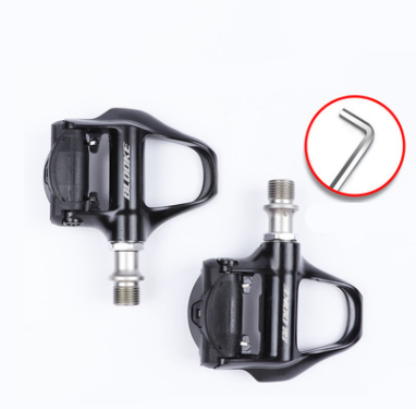 Blooke Road Bike Self-Locking Pedal, Electroplated Aluminum Alloy Bearing Self-Locking Pedal Spd System - Blue Force Sports