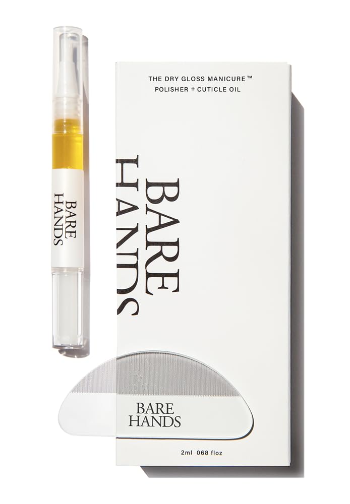 | Dry Gloss Manicure Kit | Shine and Nourish Nails | Polisher + Cuticle Oil | Vegan + Cruelty-Free (Citrine)