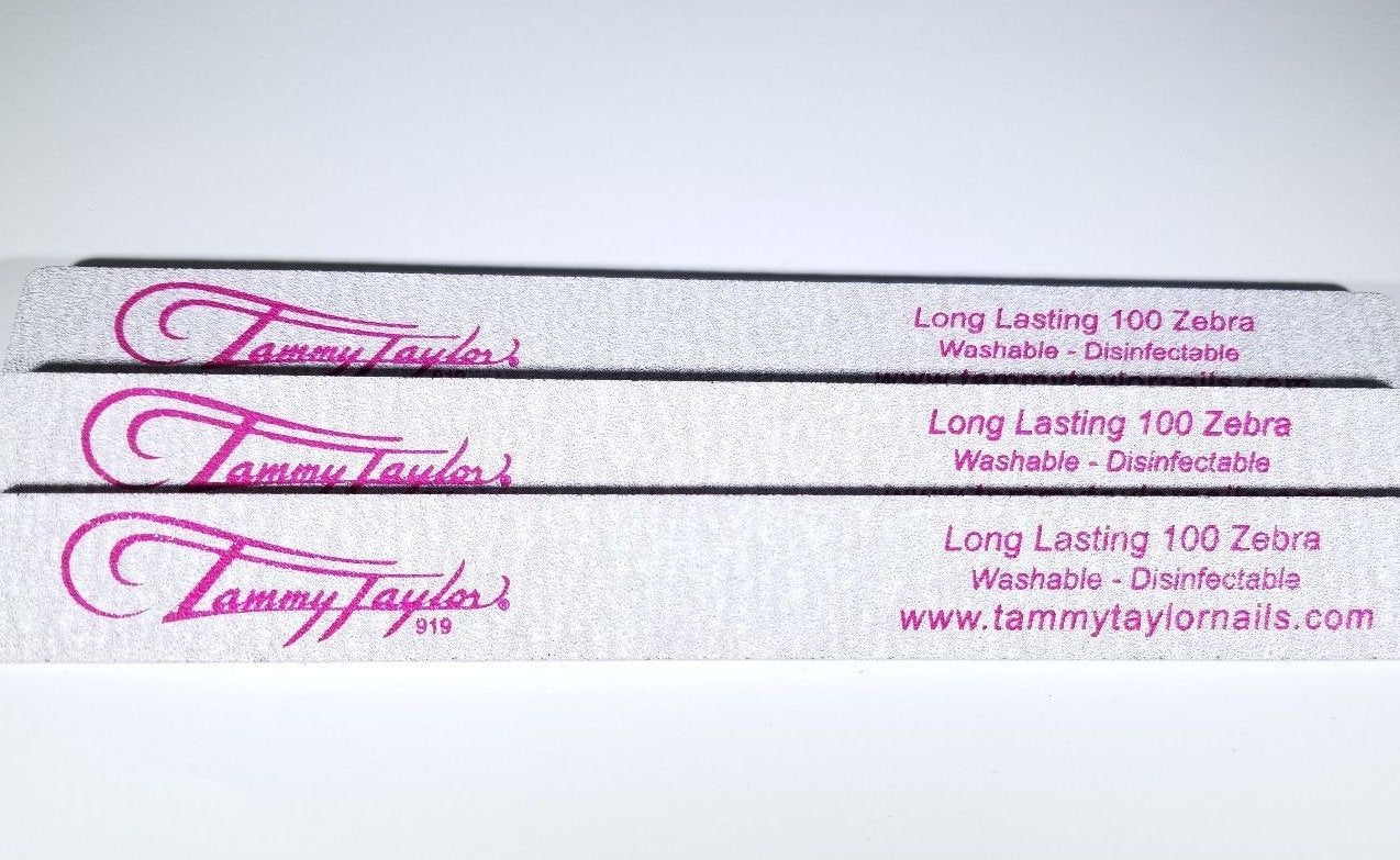3ct Tammy Taylor - Long lasting Nail File 100 grit - (Washable - Disinfectable)