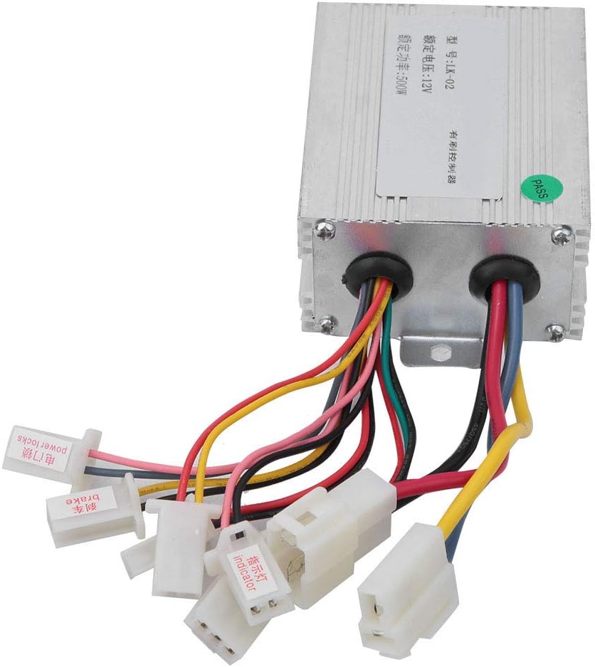 Brush Motor Controller, 12V 500W Aluminum Brushed Speed Controller Electric Brush Motor Controller DC Motor Speed Controller for Electric Vehicle Scooter