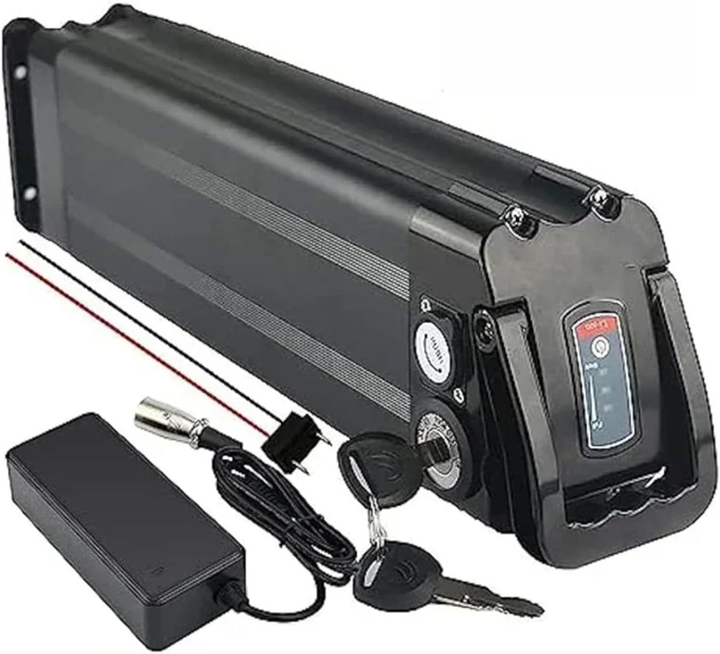 36V/48V E-Bike Lithium Battery Pack, 36V/48V 10Ah/12Ah/14Ah/16Ah/18Ah/20Ah Silver Fish Ebike Battery, for 200W 250W 350W 500W 750W 1000W Motor(with Charger),36v,18Ah