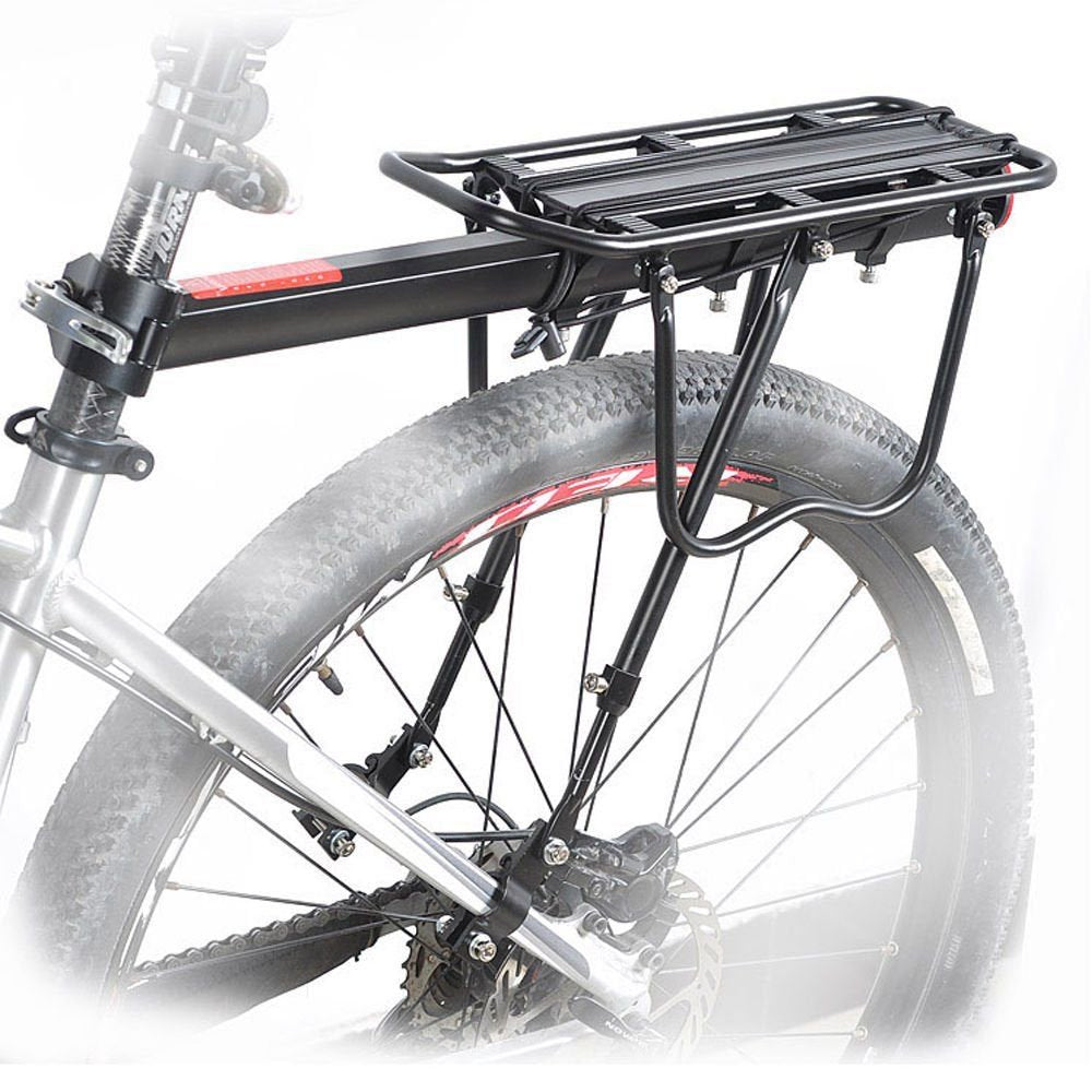 Bike Cargo Rack Rear Bike Rack Quick Release Bike Rack for Back of Bike Bike Luggage Cargo Rack Mountain Bike Rack Most Large Capacity,Black,Easy to Install