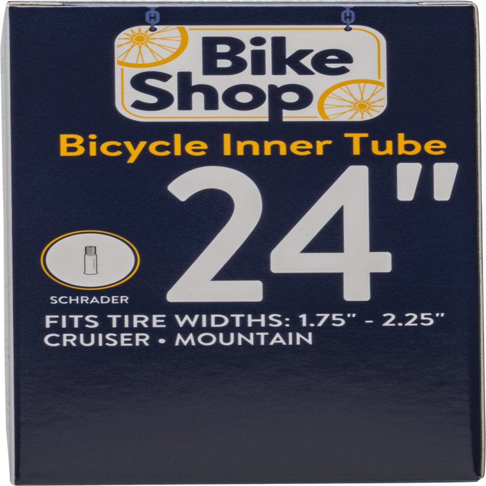 Bike Shop Bicycle Inner Tube, Schrader Valve, 24" X 1.75-2.25"