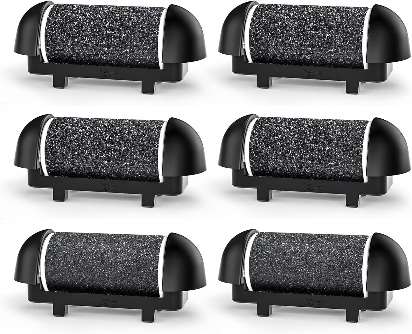 6 Pack Replacement Roller Refill Heads for Electric Callus Remover for Feet,Pedicure Kit Refill Rollers Extra 4 Regular Coarse & 2 Fine Coarse Electronic Foot File
