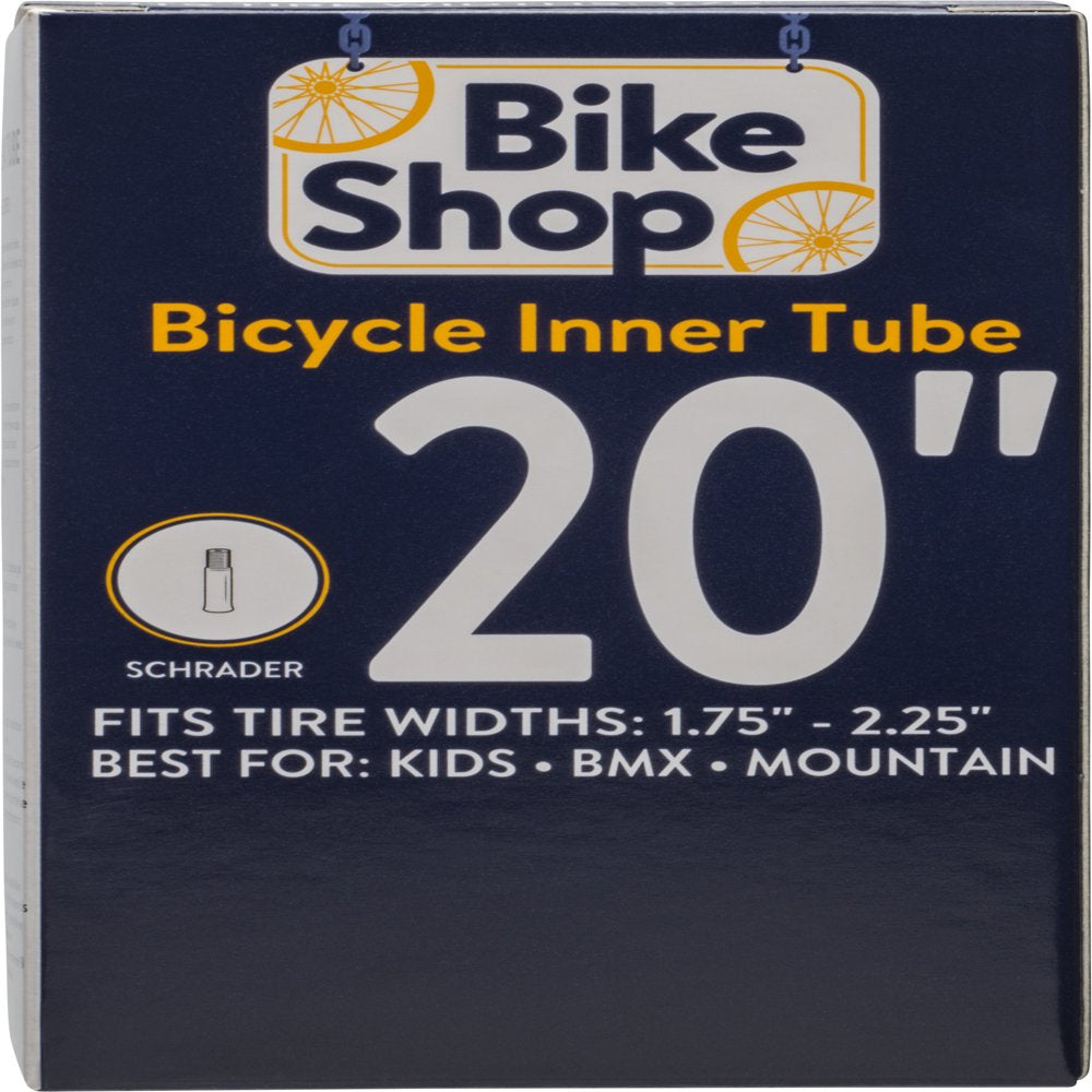Bike Shop Bicycle Inner Tube, Schrader Valve, 20" X 1.75-2.25"