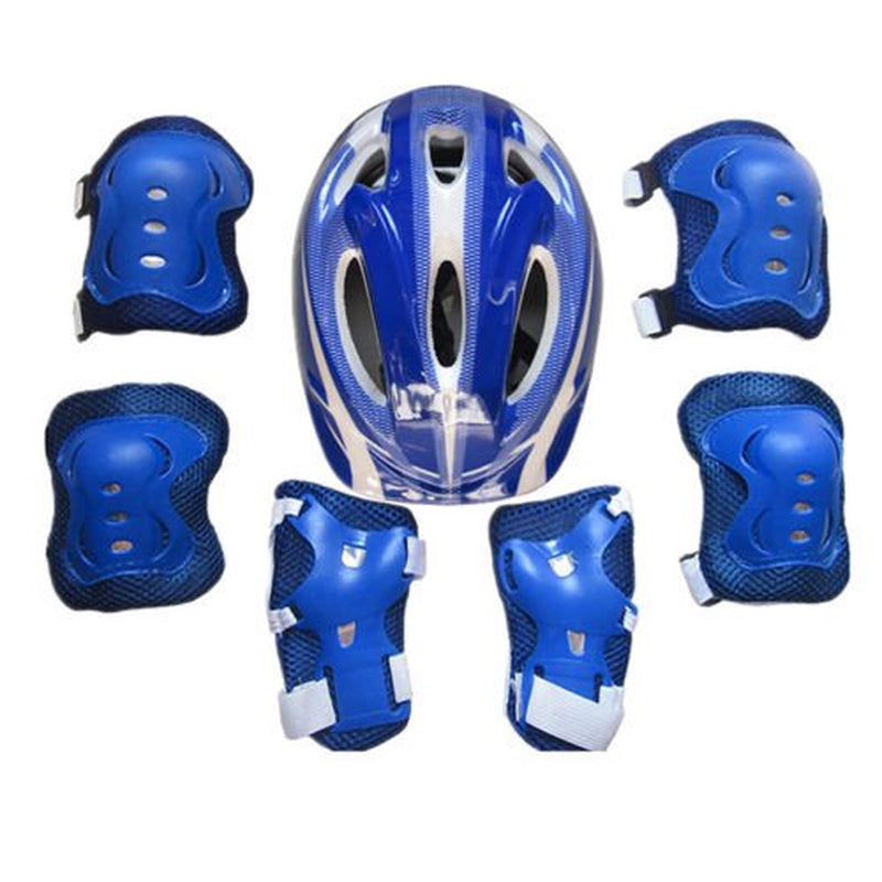 7PCS Kids Safety Helmet Knee Elbow Pad Set for Boy Girl Cycling Skate Bike Protective Set
