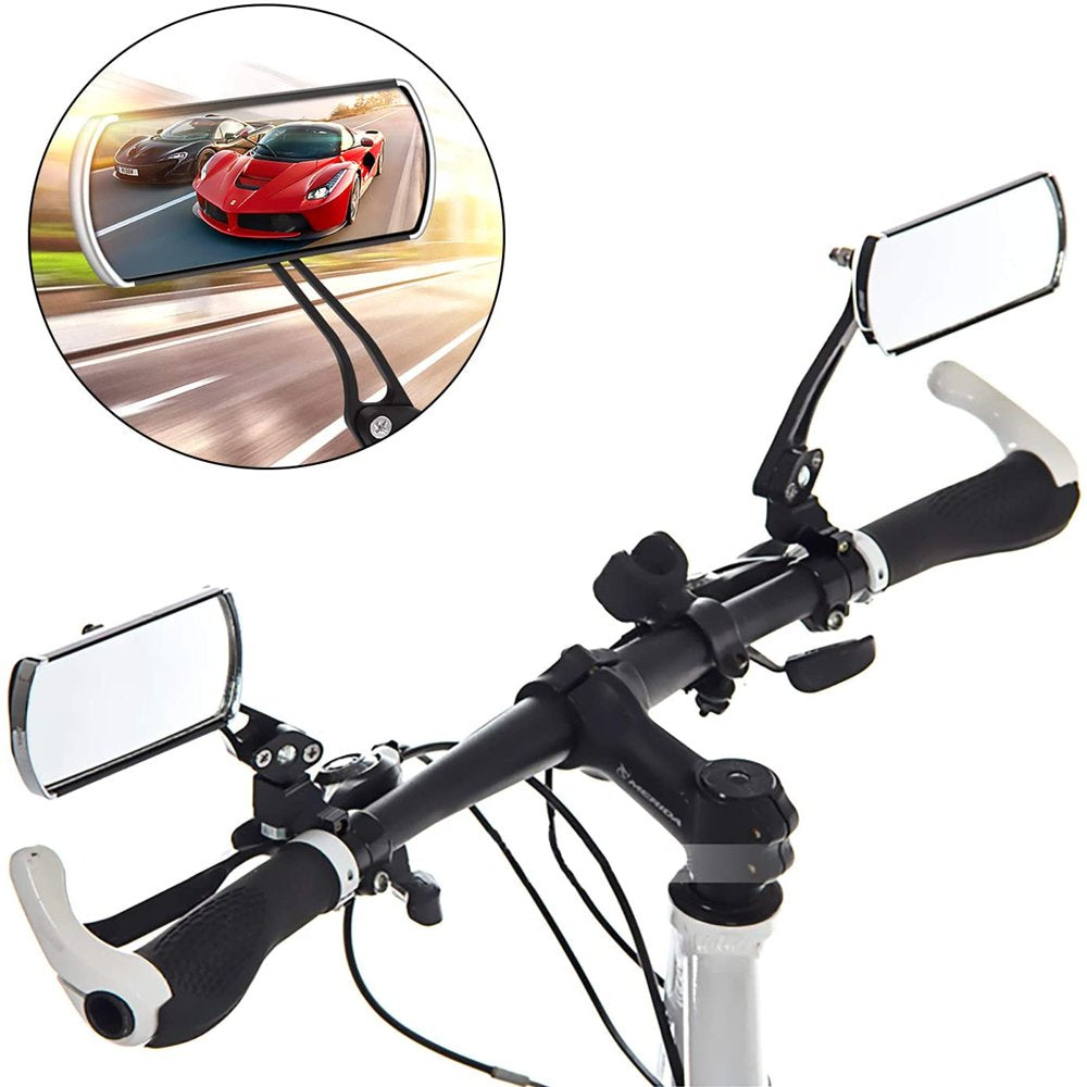 360°Rotation Cycling Bicycle Rear View Mirror Handlebar Flexible Bike Safety Mirror