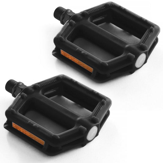 BW Kids Bike Pedals Bicycle Pedal Replacement Parts with 1/2 Spindle Black