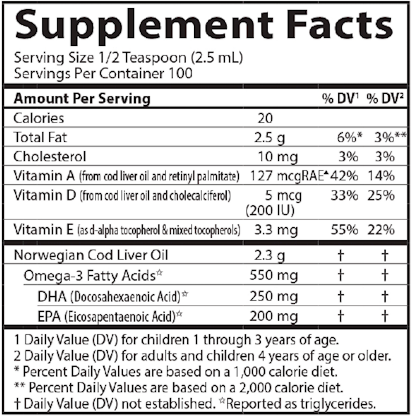 Carlson Kids Cod Liver Oil Lemon