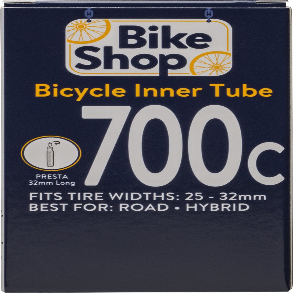 Bike Shop Bicycle Inner Tube, Presta Valve, 700 X 25-32Mm