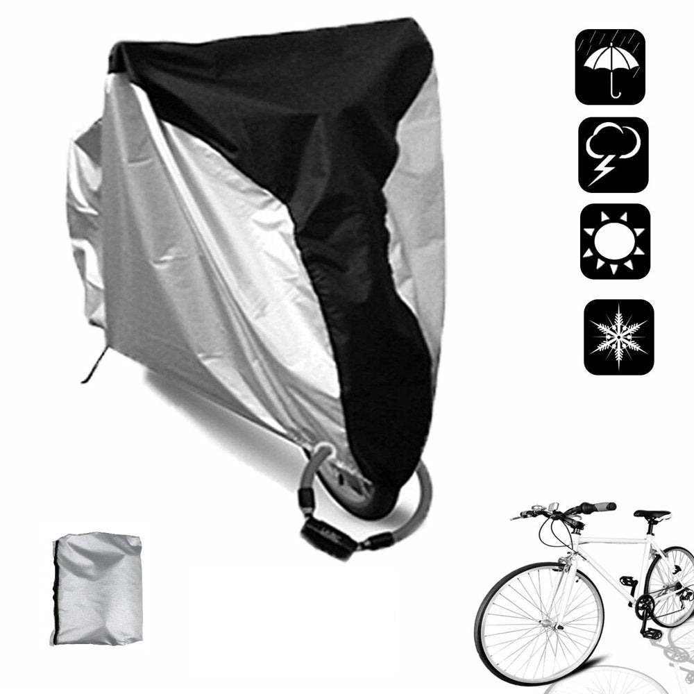 2 Pack Bike Cover Outdoor Waterproof, Bicycle Covers Waterproof Bike Storage Bag Protection from All Weather Conditions for Mountain and Road Bikes with Lock Hole