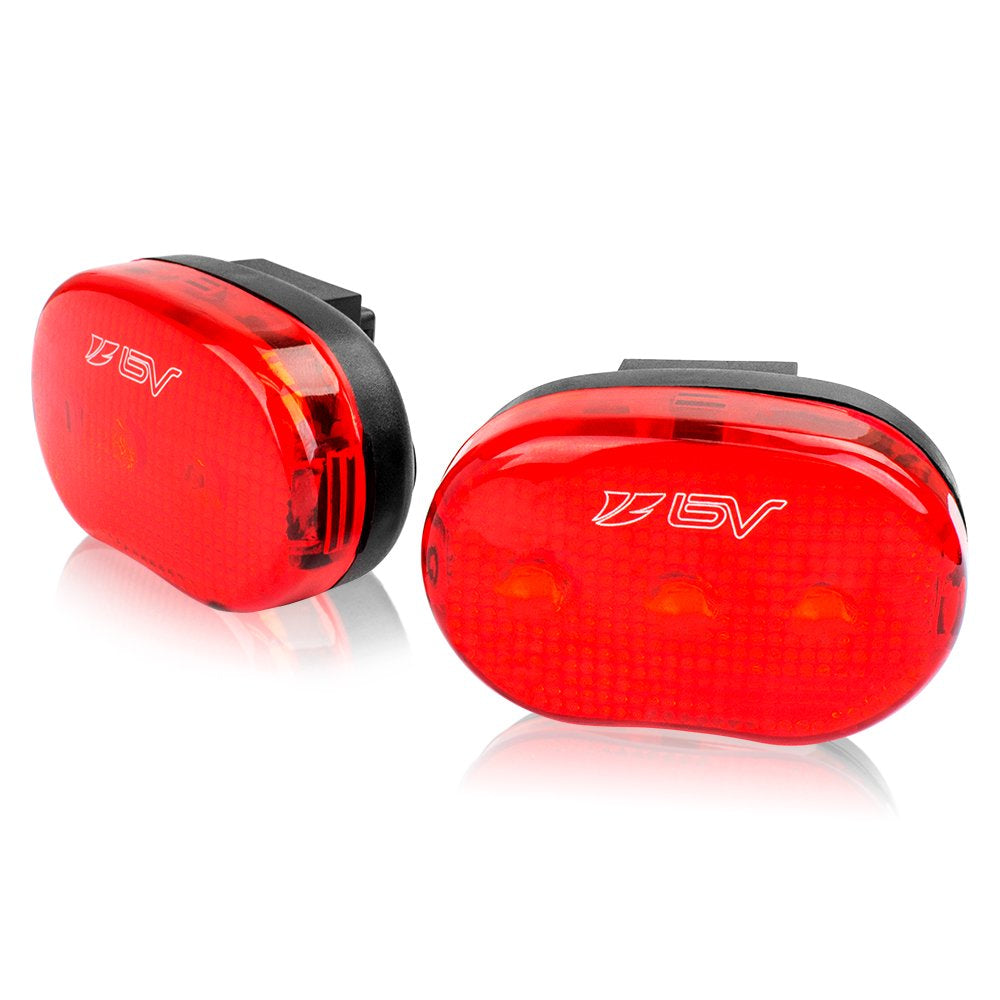 BV Bike 3-LED Rear Safety Tail Light, Bicycle, PAIR