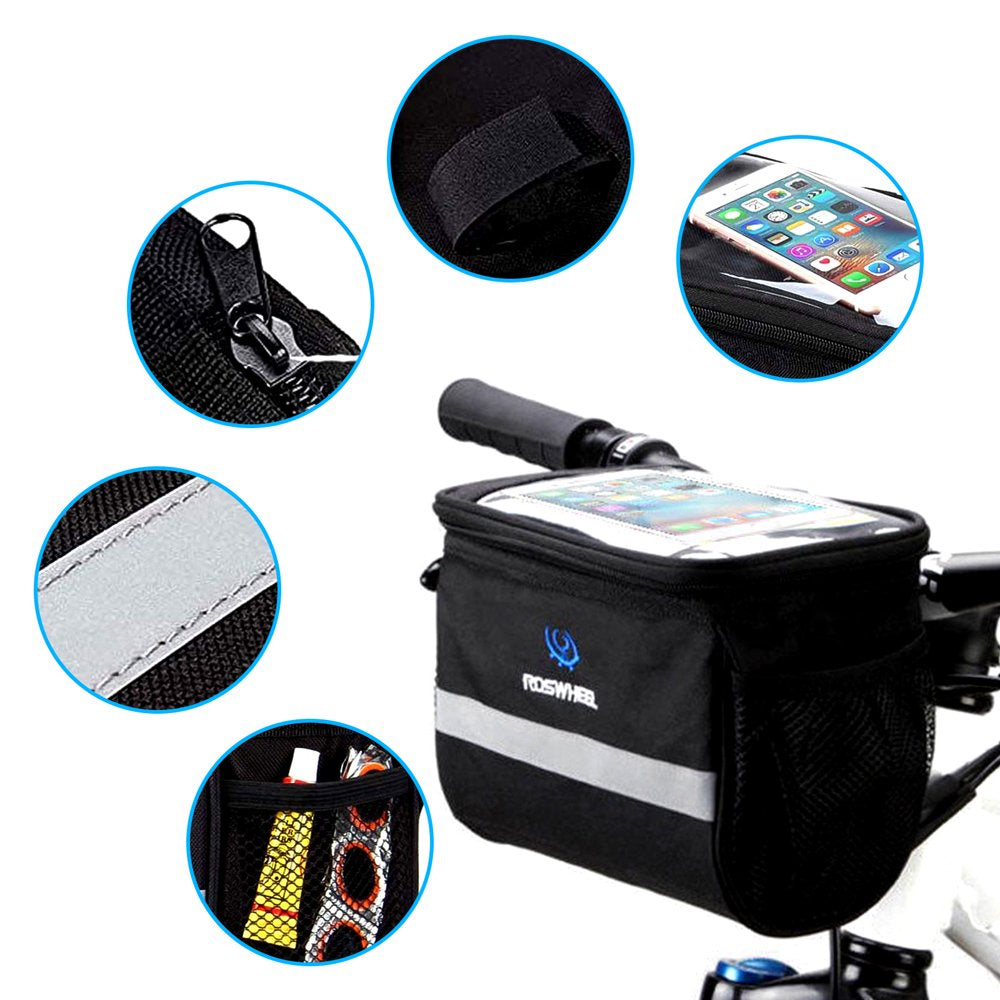 Bike Frame Bags, Eeekit Touchscreen Mountain Road MTB Bicycle Handlebar Bag Universal, Outdoor Waterproof 3.5L Large Capacity Fit for All Cellphone under 6.5 Inch