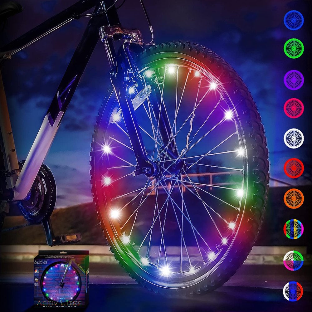 Activ Life LED Bike Wheel Lights Bicycle Spoke Light Accessories for Night Riding Multicolor