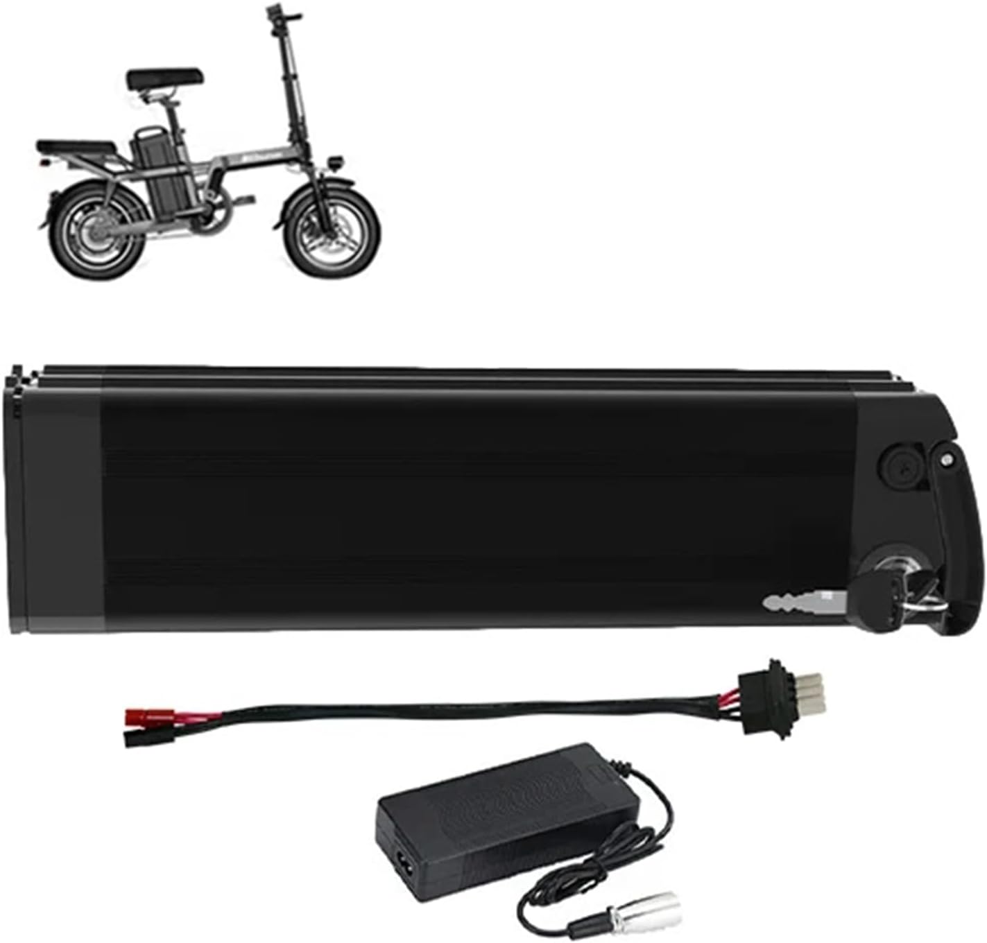 36V 48V Silver Fish Electric Bike Battery,36V/48V 15AH 20AH 24AH Electric Bicycle Conversion Kit Battery, for 1000W 750W 500W 350W 250W Motor(with Charger),36v,15Ah