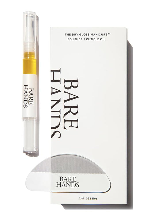 | Dry Gloss Manicure Kit | Shine and Nourish Nails | Polisher + Cuticle Oil | Vegan + Cruelty-Free (Citrine)