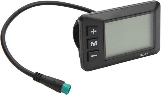 Aramox LCD GD01 Display, Electric Bicycle Display 36V 48V LCD GD01 Display 5 Pin Waterproof Plug for 22.2mm Handlebar