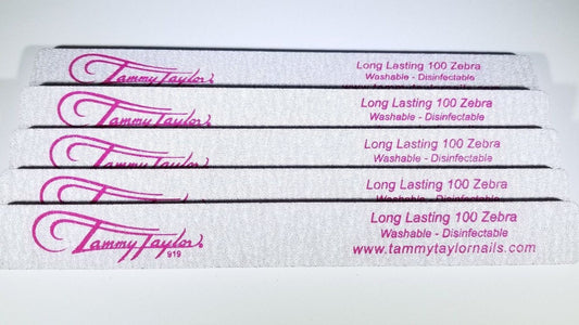 5ct Tammy Taylor - Long lasting Nail File 100 grit - (Washable - Disinfectable)