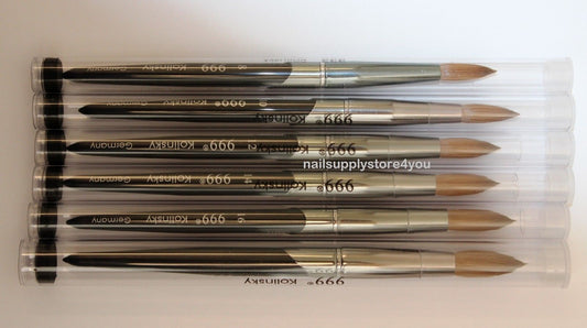 999 Titanium Handle Kolinsky Acrylic Nail Brush For Manicure powder - ROUND