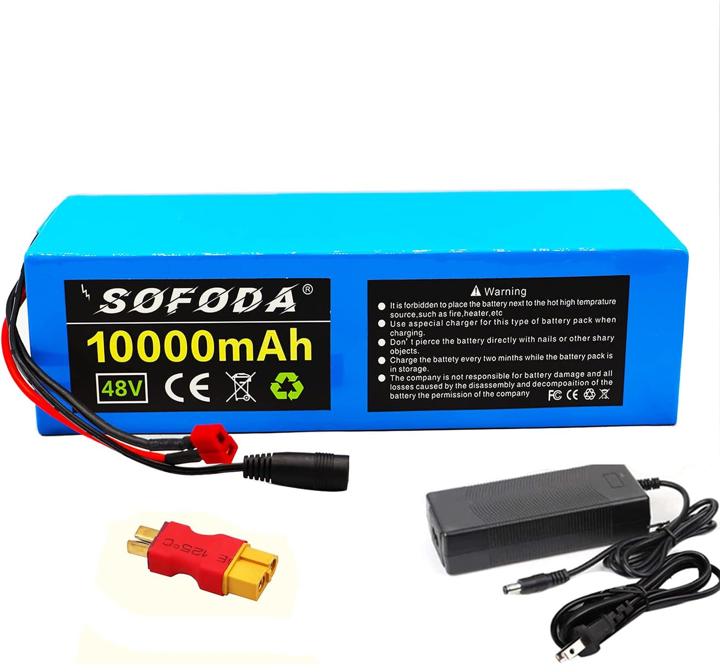 48v 10/14/20/25Ah ebike Battery for Electric Bicycle/Ebike Battery, which 48 Volt Lithium Battery Charger, for 1000W 750W 500W /Electric Bike/Scooter Battery/Electric Bicycle/Ebike (48V 10A 200W-800W)