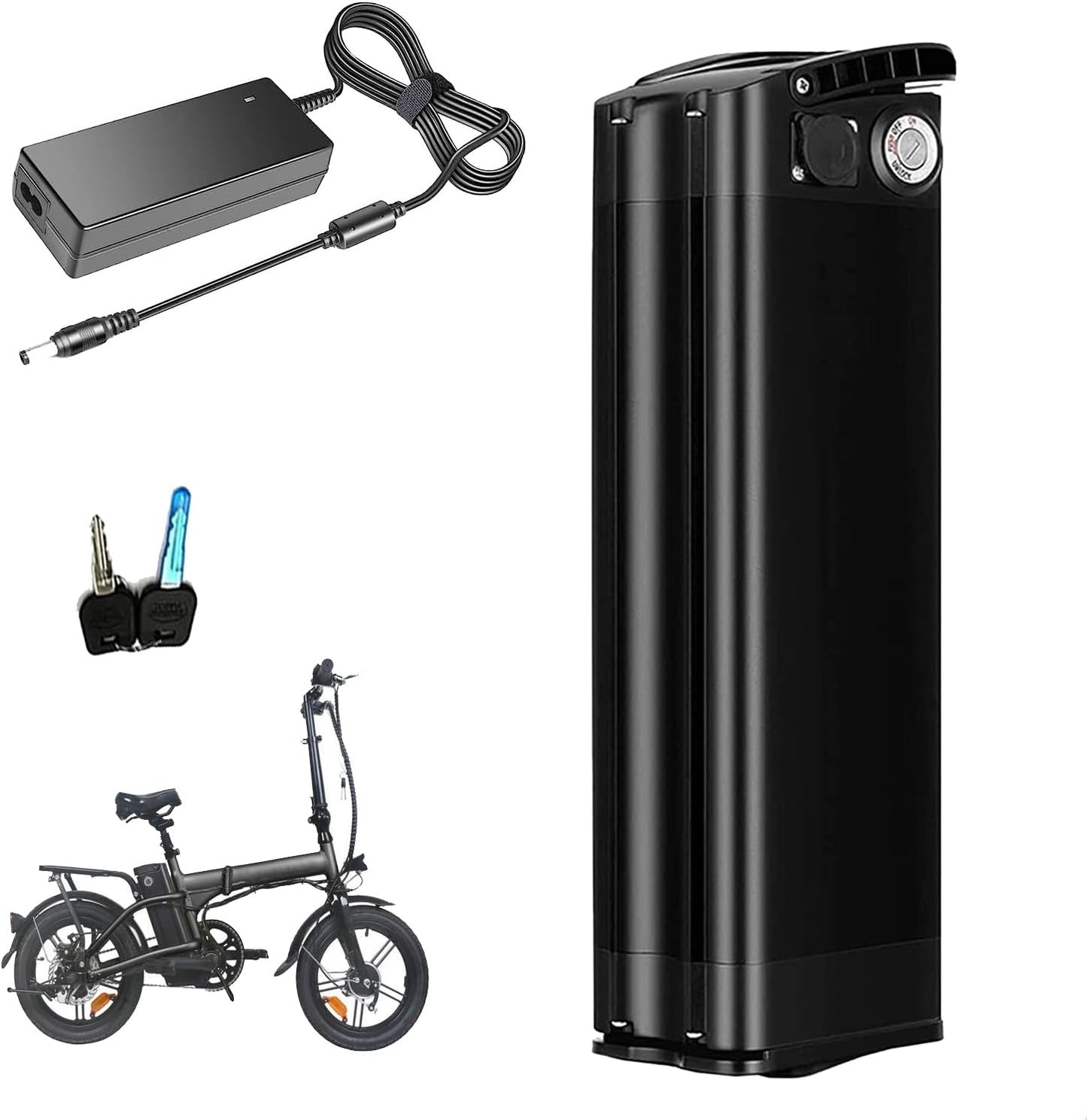 60V E-Bike Battery 60V 15Ah 20Ah 30Ah Lithium Ion Battery Pack for 0-1800W Electric Bike Battery Mountain Bike Motor with Charger,20ah,60V