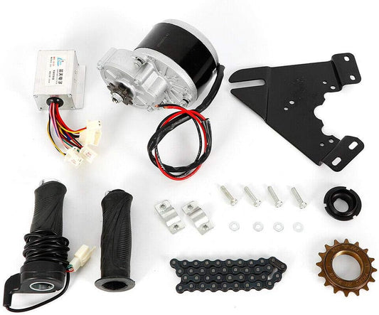 24V 250W Electric Bicycle Motor Kit, E-Bike Conversion Kit, Bike Motor Retrofit w/Motor Controller for 16''-28'' Wheel Motor Conversion Chain Kit (Battery not Included)