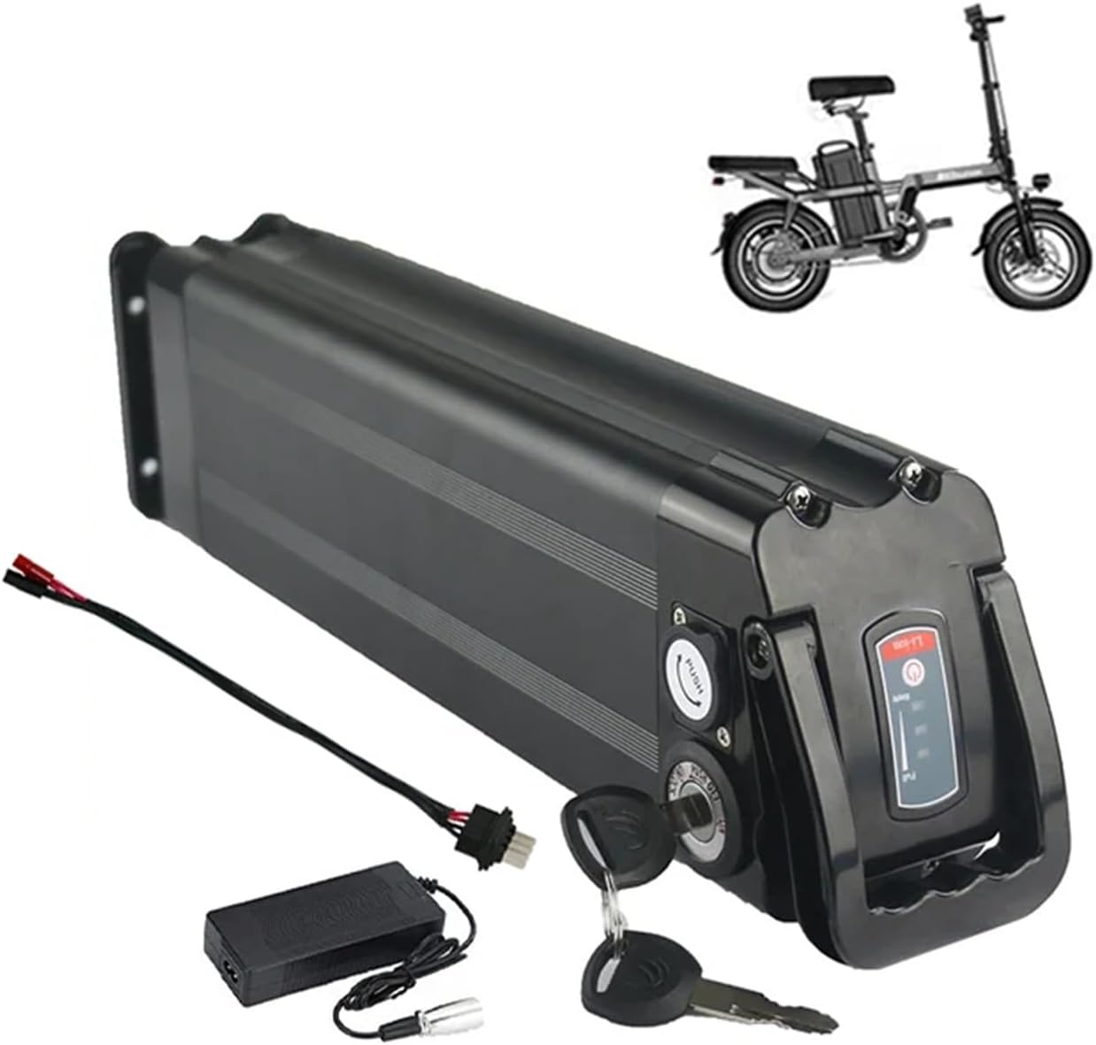 36V/48V 13AH /15AH/ 18AH/21AH Silver Fish Battery,36V/48V Electric Bicycle Conversion Kit Battery,with 42V/54.6V Charger,for 1000W 750W 500W 350W 250W Motor,36v,21Ah