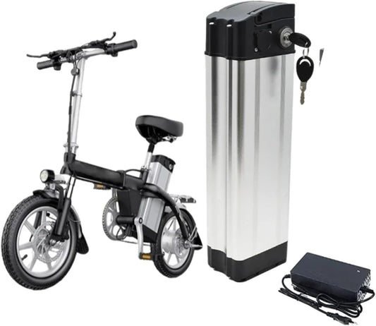 48V 10Ah/13Ah/15Ah/18Ah Electric Bicycle Battery,48V Folding Bike Replacement Battery Pack,with 54.6V Charger and Anti-Theft Lock,for 0-1000W Electric Bicycles Motor,13ah