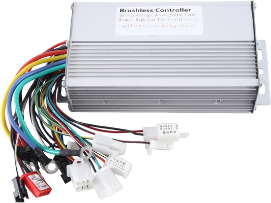 1 Piece 48V 60V 64V 72V 1000W 1500W Electric Controller 12 Tube Dual Mode E-Bike Brushless Controller Silver