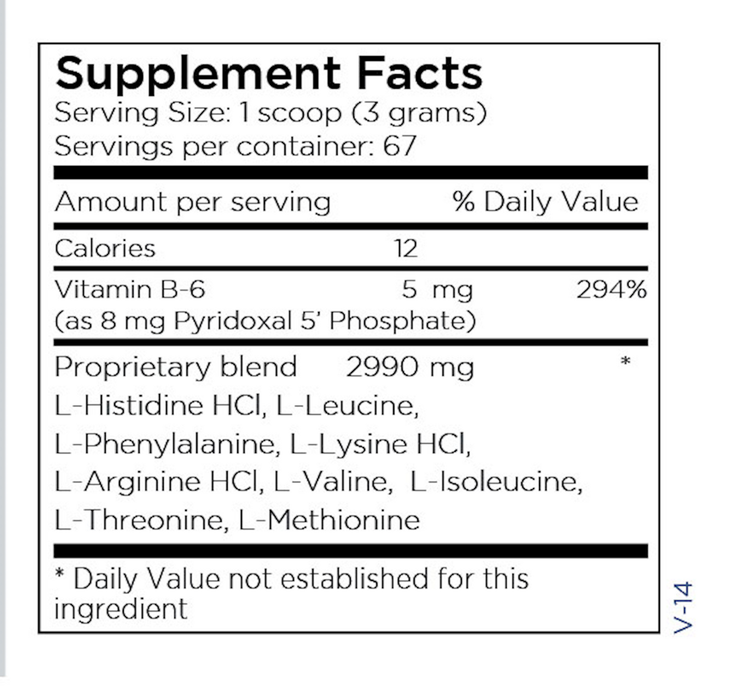 Amino Acid Base Powder Unflvred