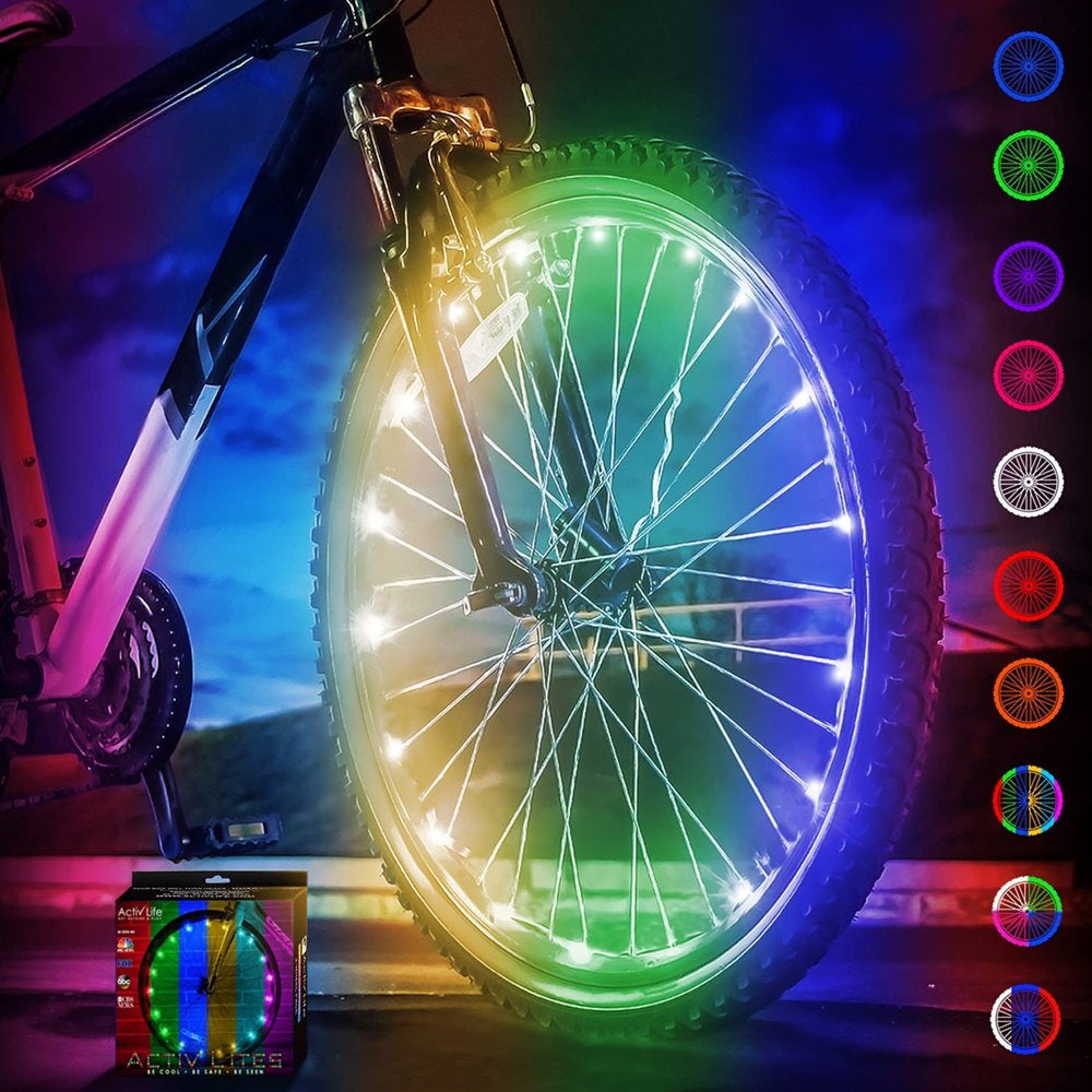Activ Life LED Bike Wheel Lights Bicycle Spoke Light Accessories for Night Riding Multicolor