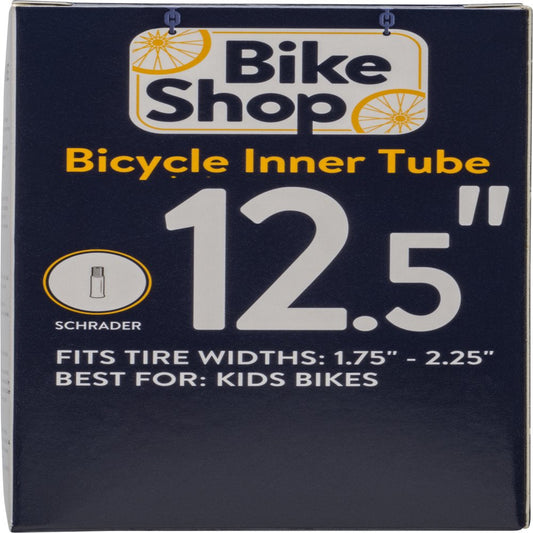 Bike Shop Bicycle Inner Tube, Schrader Valve, 12.5" X 1.75-2.25"