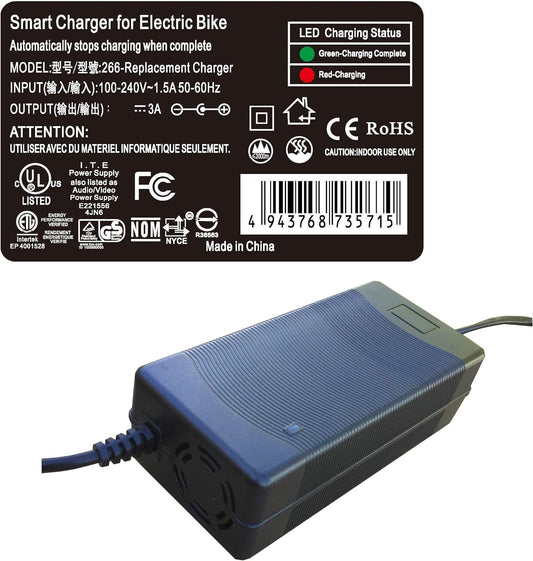 3 Amp Smart Charger for Jetson Bolt and Jetson Bolt Pro Folding Electric Bike ebike