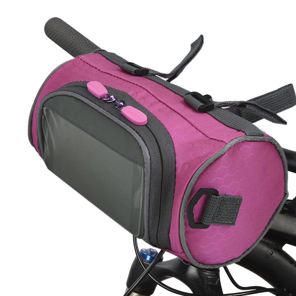 Bike Handlebar Bag Bike Bucket Bag with Touch Screen Waterproof Bicycle Front St