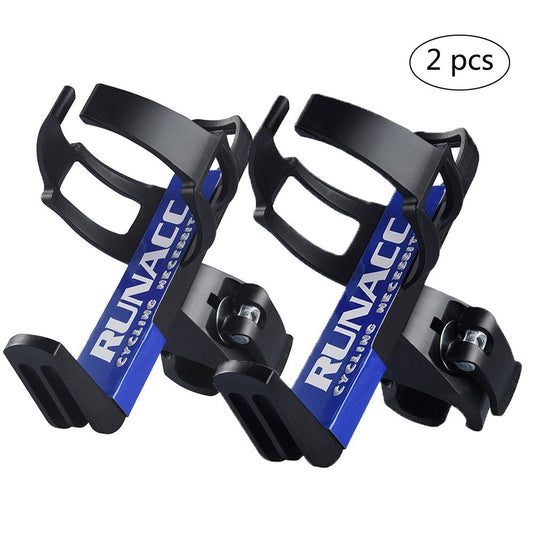 2 Pack Bottle Holder Bicycle Water Bottle Cage Rack Universal 360 Degree Rotating Bike Bottle Holder Adjustable Bike Bicycle MTB Water Bottle Holder Rack Cage, Black