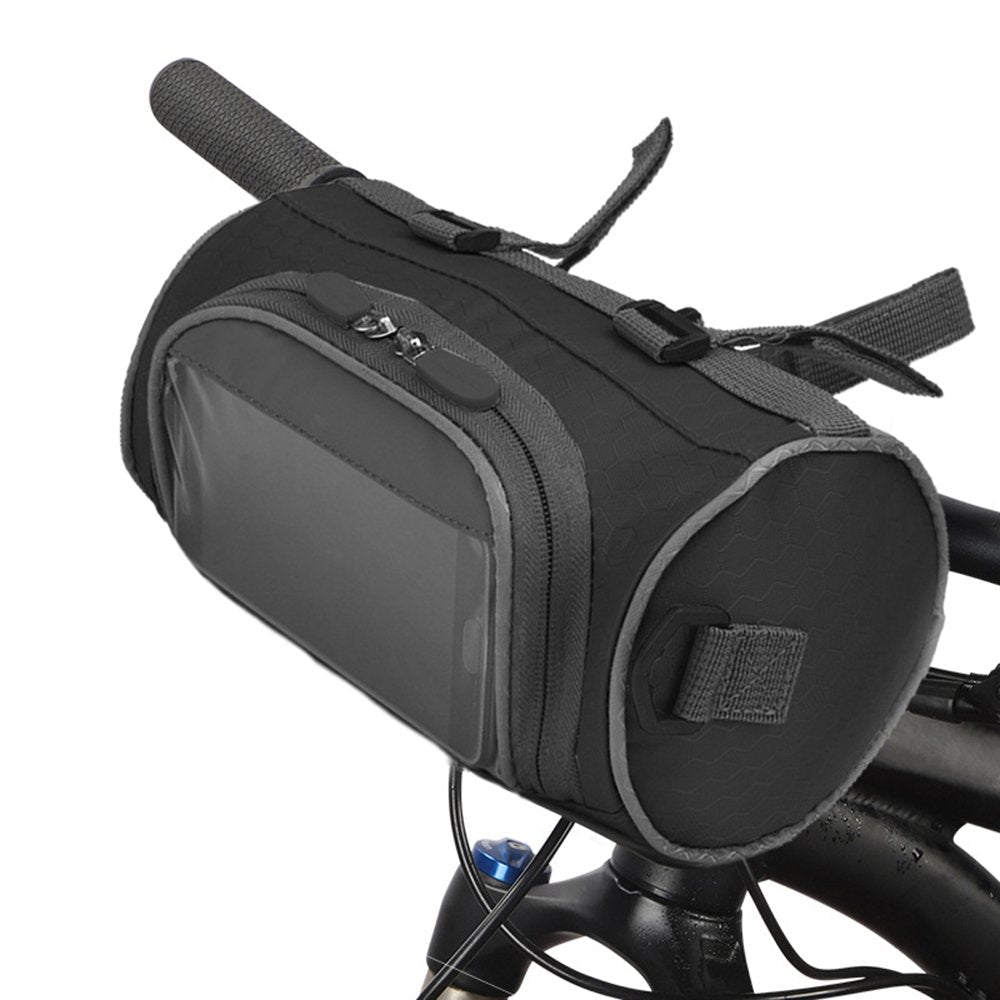 Bike Handlebar Bag Bike Bucket Bag with Touch Screen Waterproof Bicycle Front St