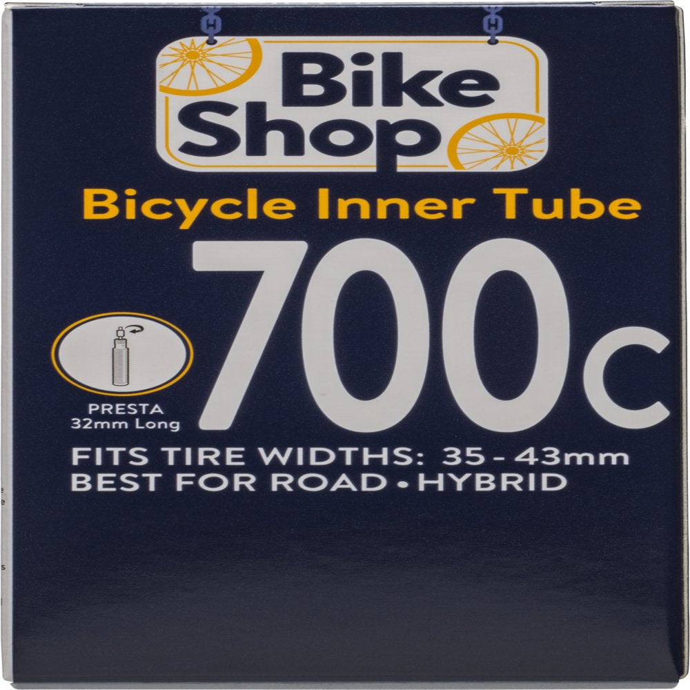 Bike Shop Bicycle Inner Tube, Presta Valve, 700 X 35-43C