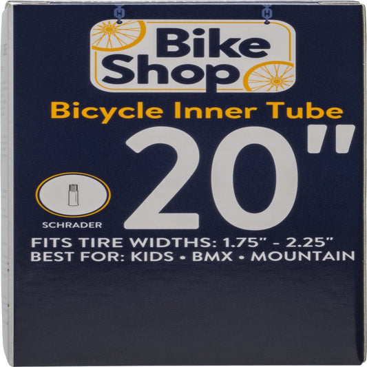Bike Shop Bicycle Inner Tube, Schrader Valve, 20" X 1.75-2.25"
