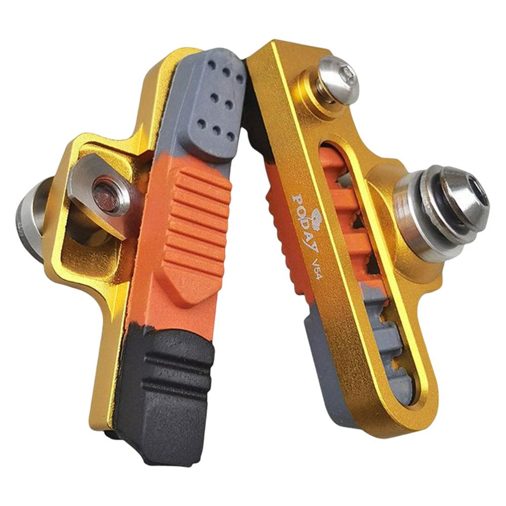 2Pcs 55 Mm Brakes Pads Replacements with C Caliper Adapter for Road Bikes Easy Carry Simple Use Parts Easy Store , Black