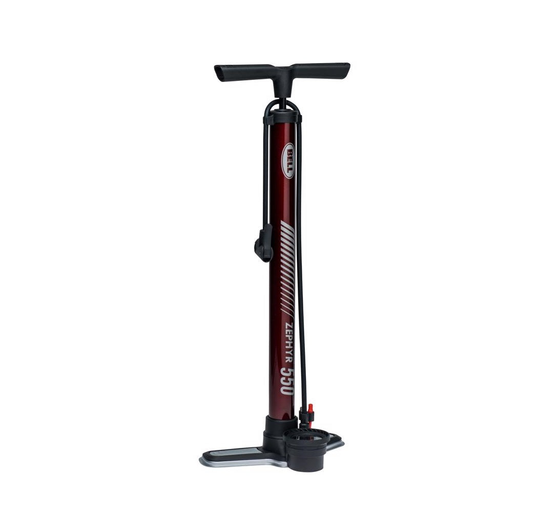Bell Sports 7152767 Zephyr 550 Bicycle Floor Pump, Maroon