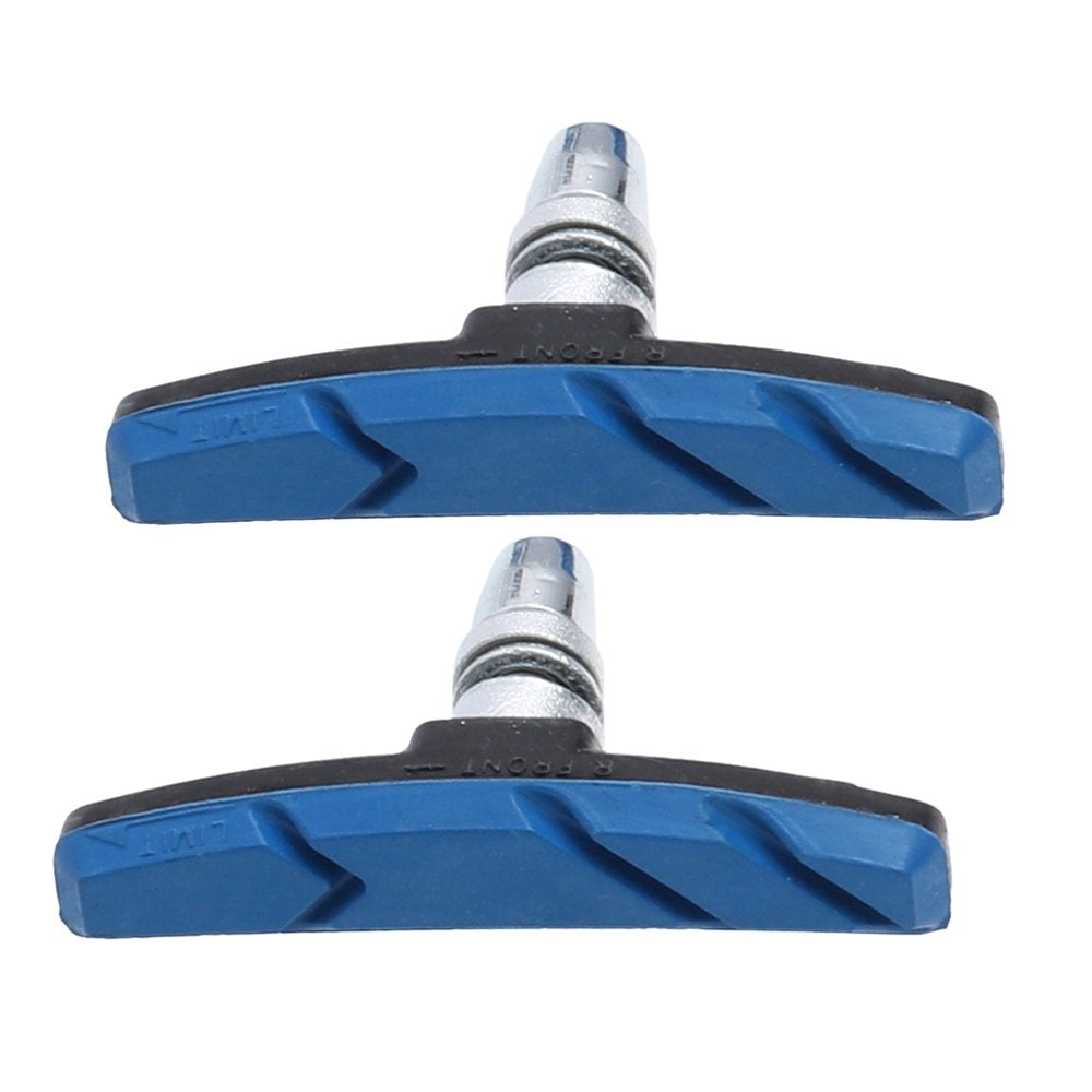 1 Pair of Mountain Road Cycling Bike V Brake Pads Braking Shoes Blocks Cycling Accessories for MTB V-Brake System (Blue)