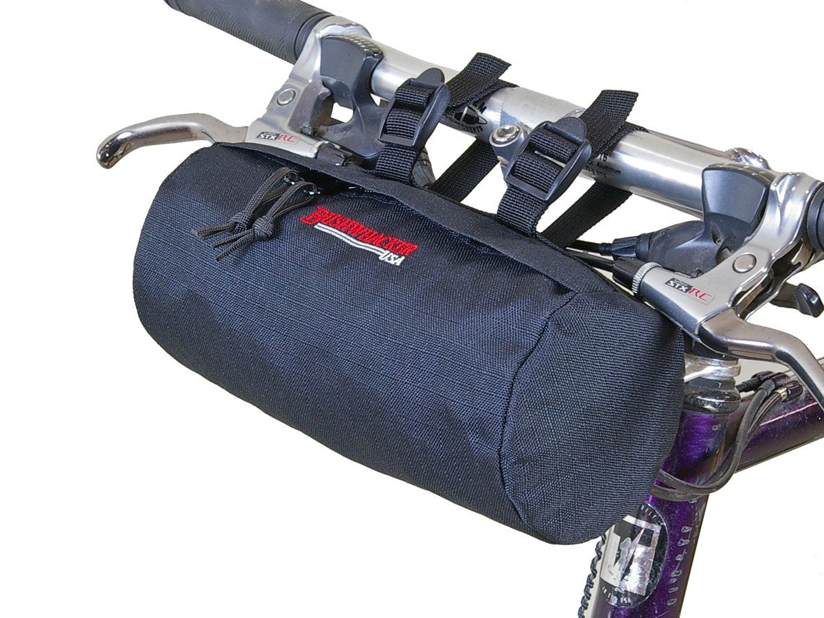 Bushwhacker® Waco Black - Bicycle Handlebar & Seat Bag Cycling Pack Bike Cylinder under behind Saddle Bag Frame Rear Front Accessories Wedge